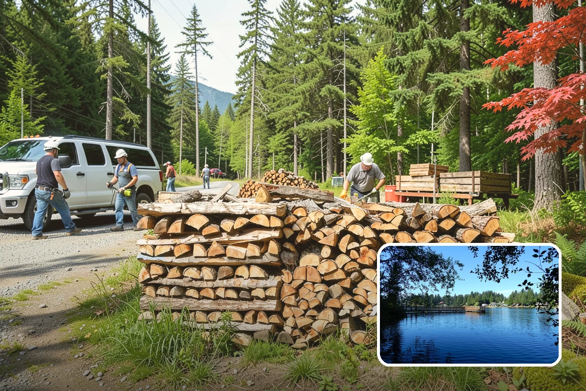 Firewood Processing in Federal Way, King County, WA - End-to-end service from log to stack