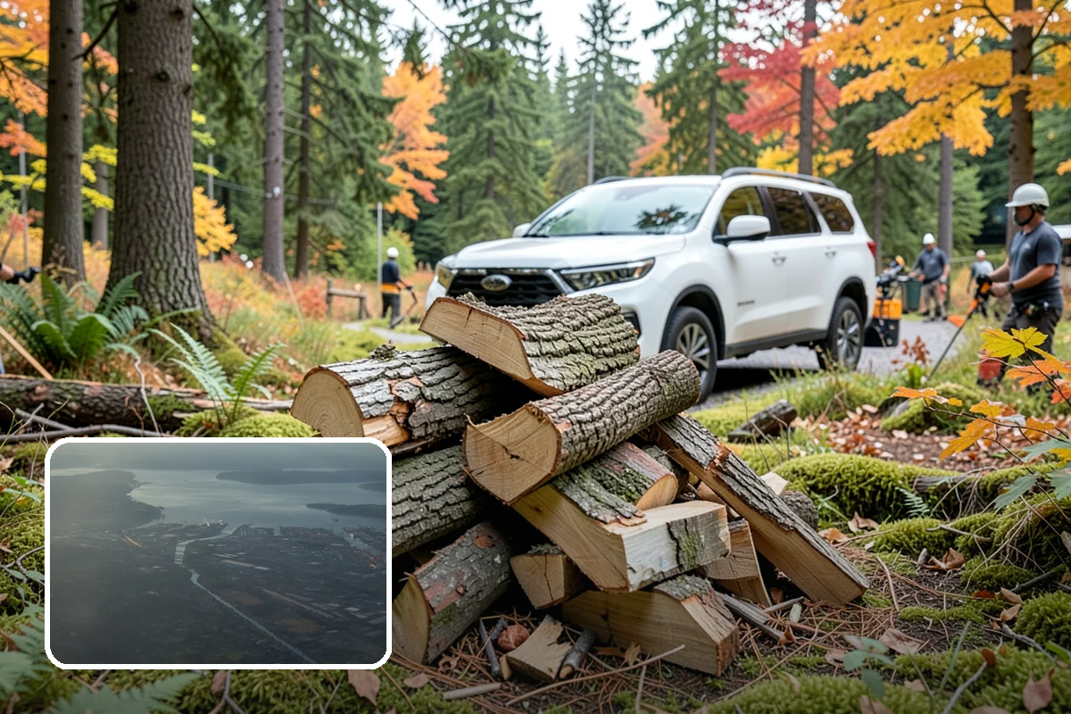 Firewood Processing in Fife, Pierce County, WA - End-to-end service from log to stack