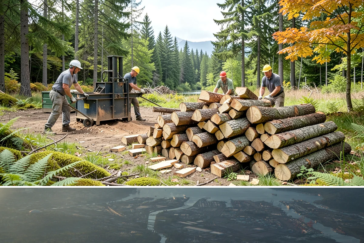 Firewood Processing in Fife, Pierce County, WA - Processing in the dry months lets the finished stack season fully before winter burning.