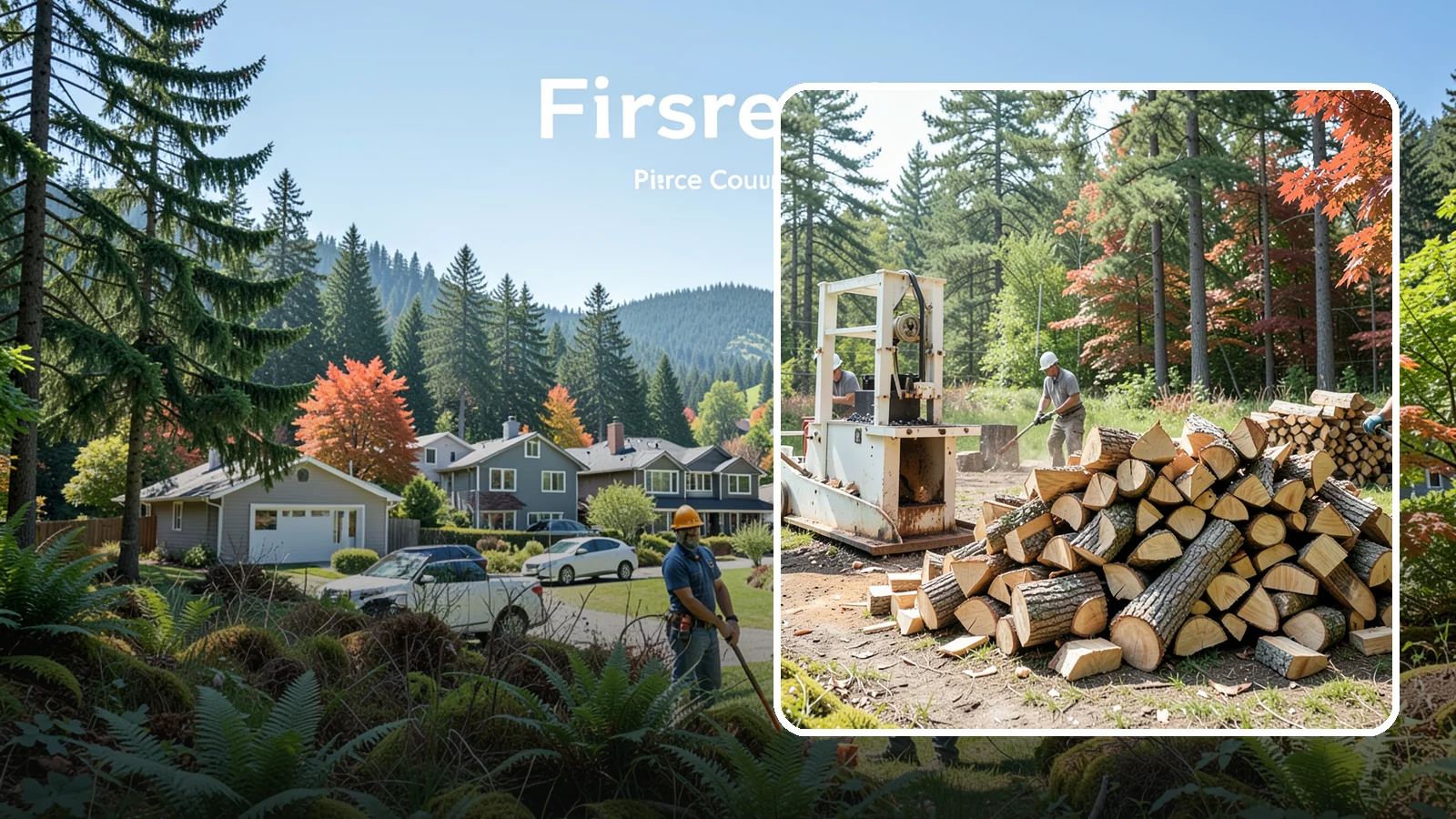 Firewood Processing in Fircrest, Pierce County, WA - Complete firewood processing that takes your logs from bucking through splitting and stacking.