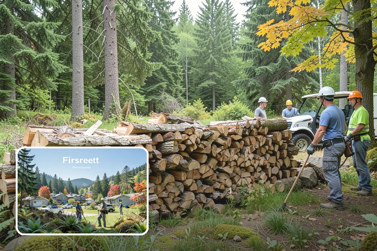 Firewood Processing in Fircrest, Pierce County, WA - End-to-end service from log to stack