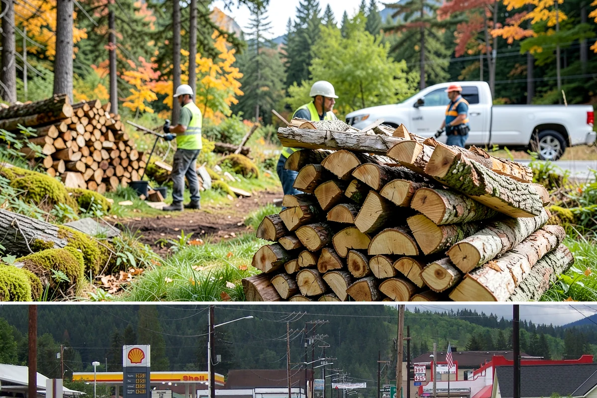 Firewood Processing in Granite Falls, Snohomish County, WA - Processing in the dry months lets the finished stack season fully before winter burning.