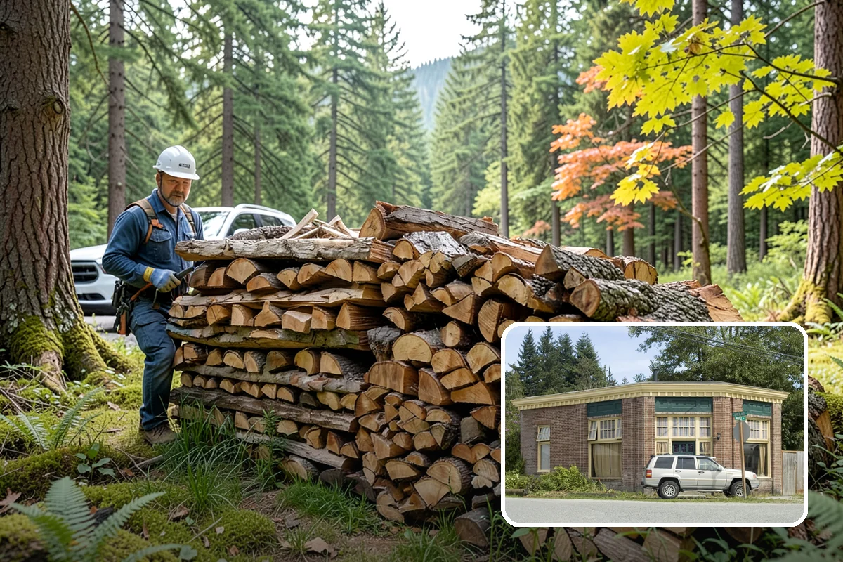 Firewood Processing in Hamilton, Skagit County, WA - End-to-end service from log to stack