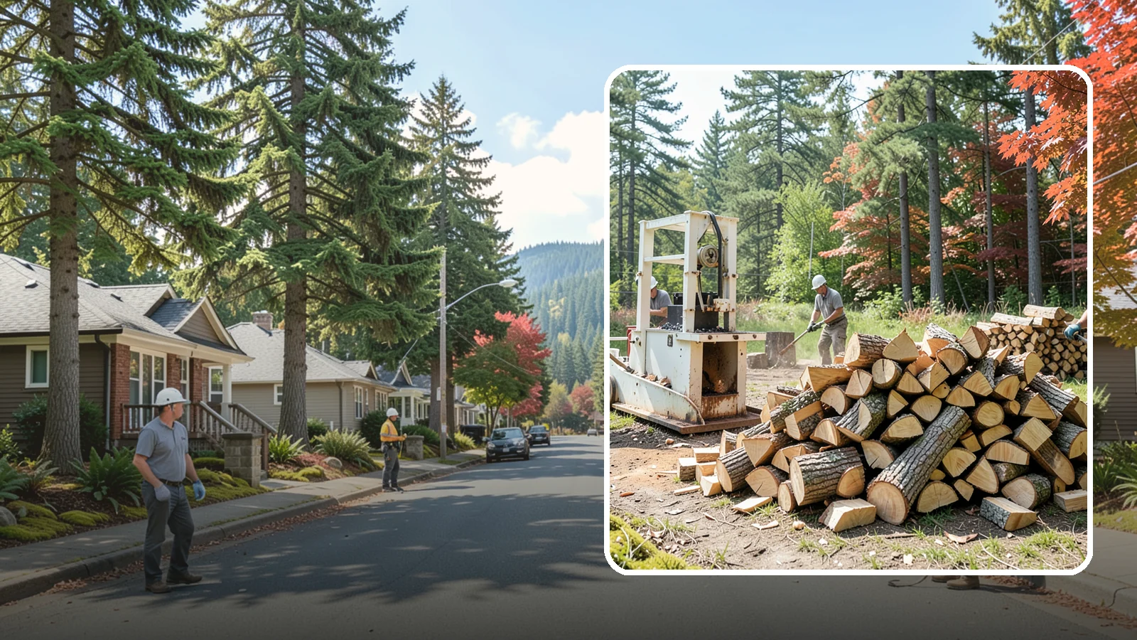 Firewood Processing in Hunts Point, King County, WA - Complete firewood processing that takes your logs from bucking through splitting and stacking.