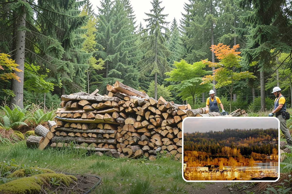 Firewood Processing in Kenmore, King County, WA - End-to-end service from log to stack