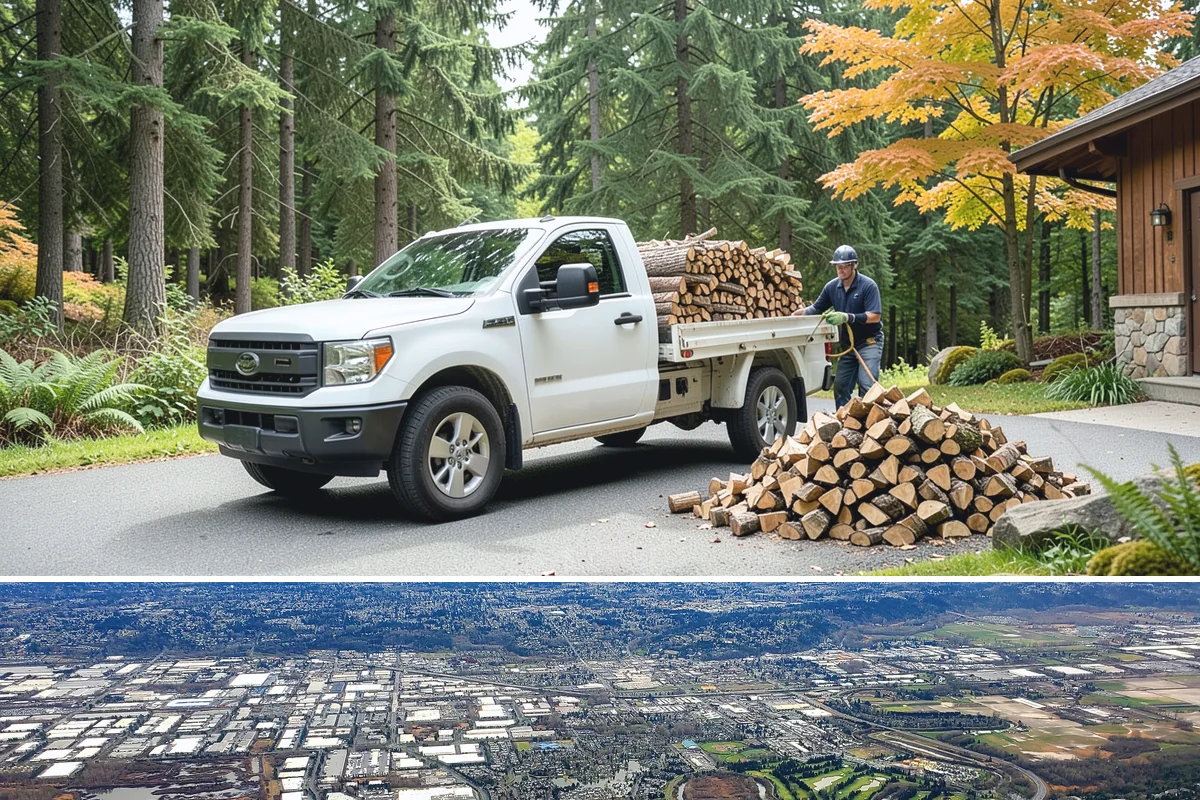 Firewood Processing in Kent, King County, WA - Processing in the dry months lets the finished stack season fully before winter burning.
