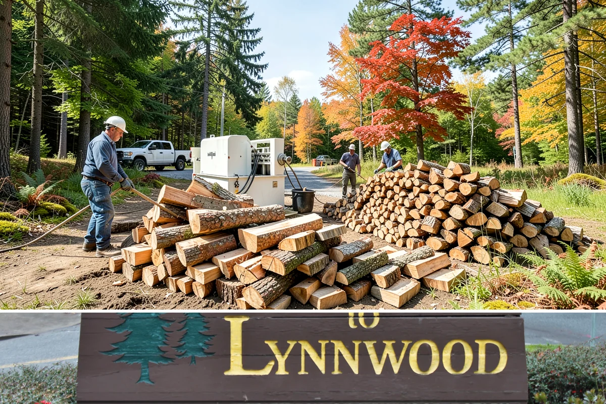 Firewood Processing in Lynnwood, Snohomish County, WA - Processing in the dry months lets the finished stack season fully before winter burning.