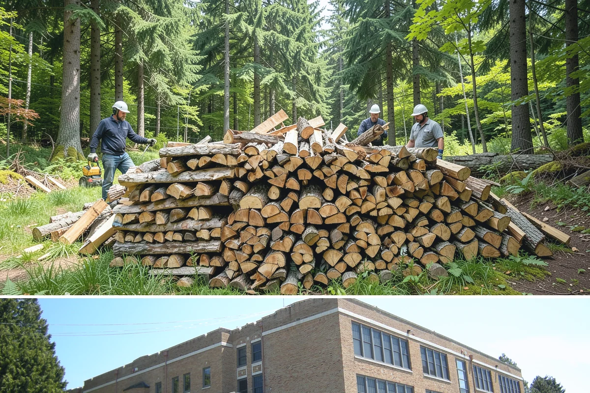 Firewood Processing in Maple Valley, King County, WA - Processing in the dry months lets the finished stack season fully before winter burning.