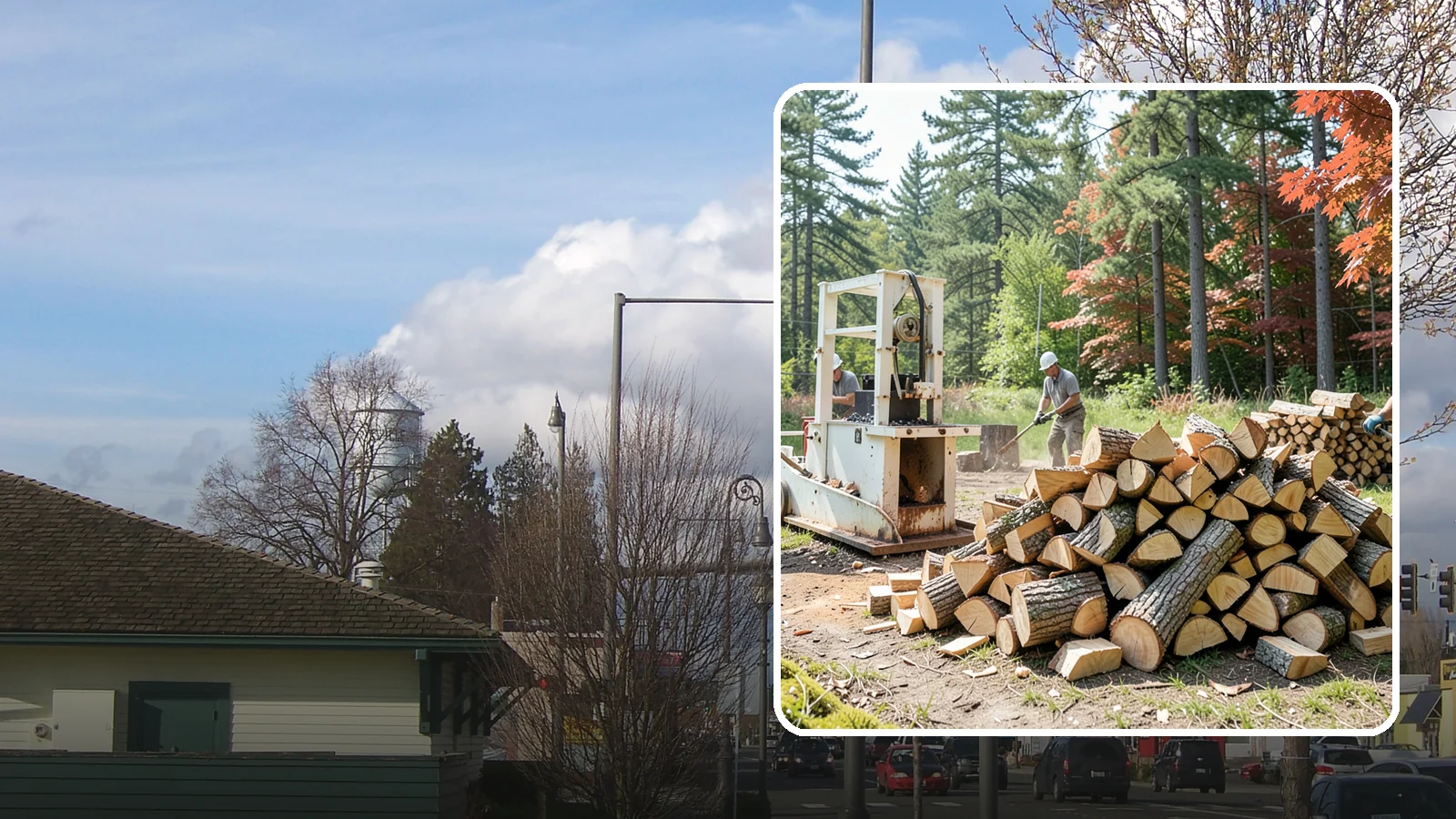 Firewood Processing in Marysville, Snohomish County, WA - Complete firewood processing that takes your logs from bucking through splitting and stacking.