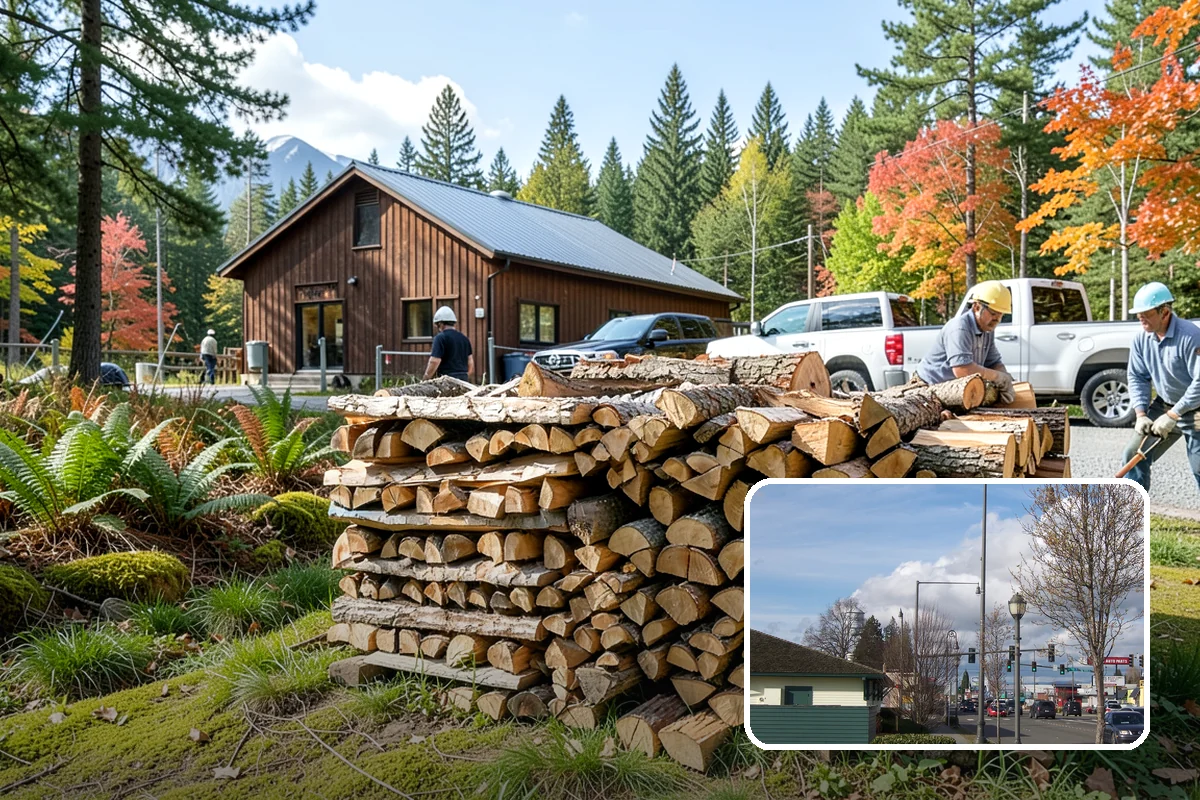 Firewood Processing in Marysville, Snohomish County, WA - End-to-end service from log to stack