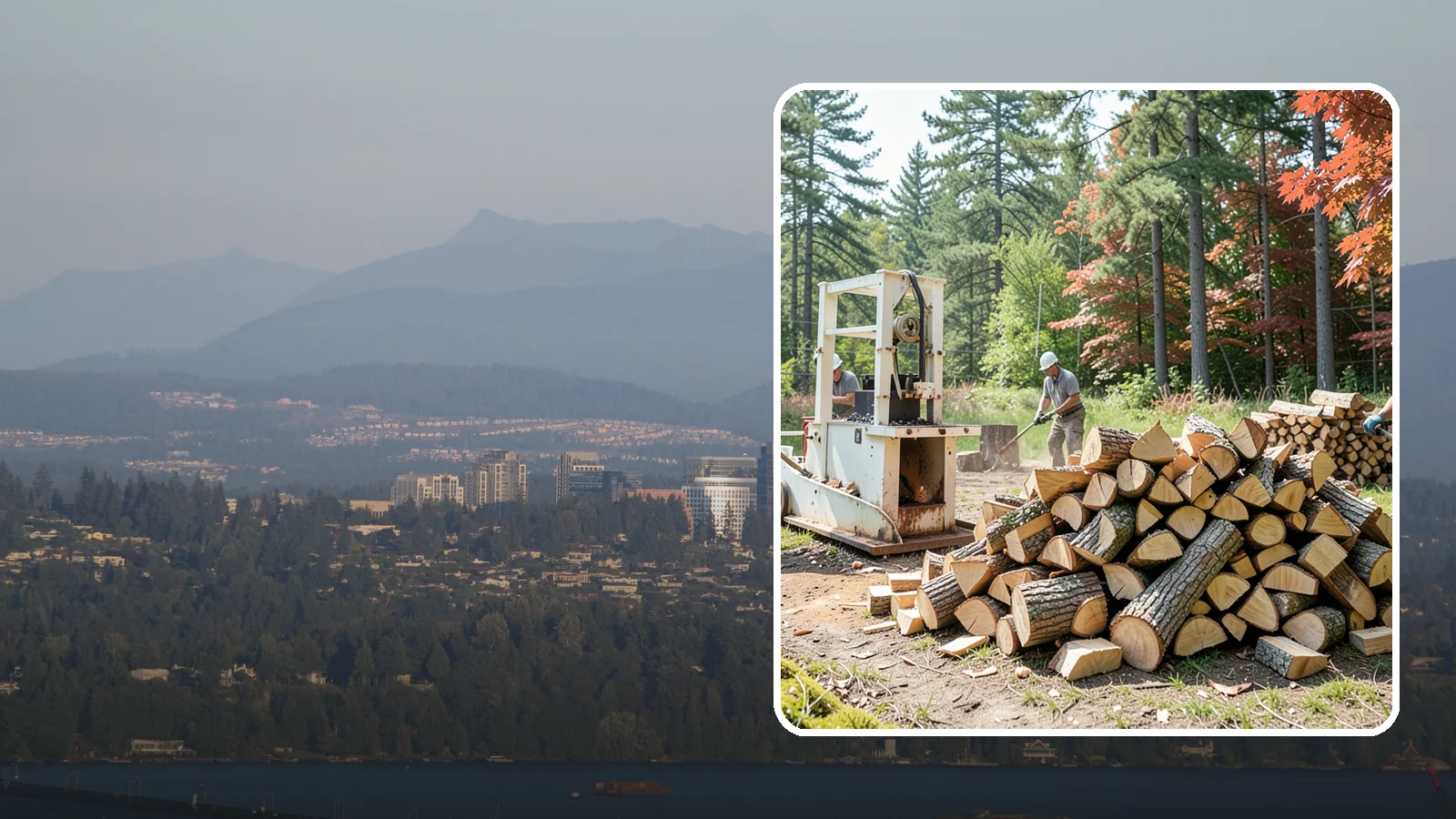 Firewood Processing in Medina, King County, WA - Complete firewood processing that takes your logs from bucking through splitting and stacking.