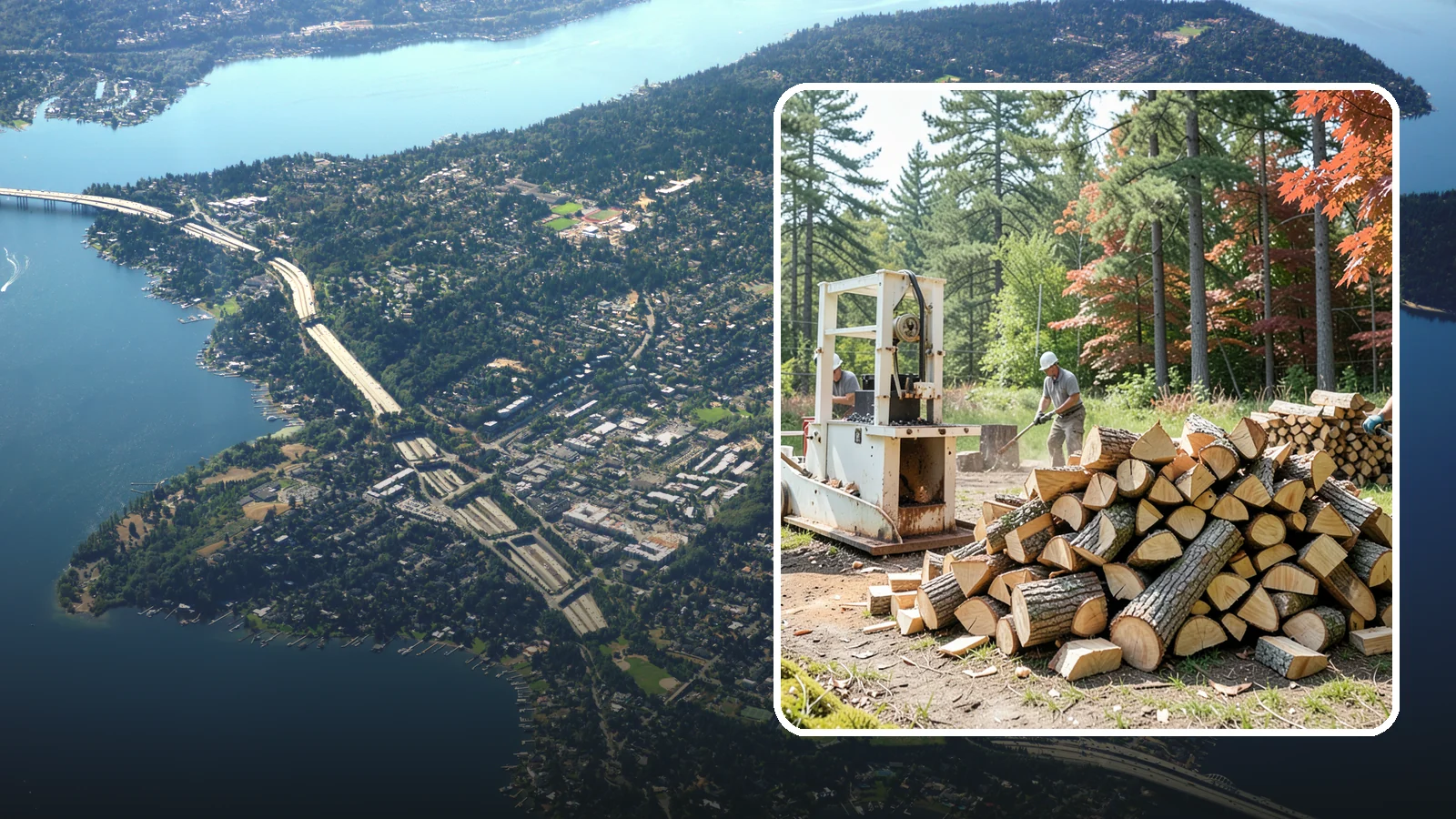 Firewood Processing in Mercer Island, King County, WA - Complete firewood processing that takes your logs from bucking through splitting and stacking.