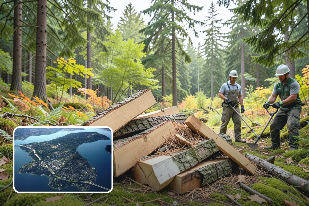 Firewood Processing in Mercer Island, King County, WA - End-to-end service from log to stack