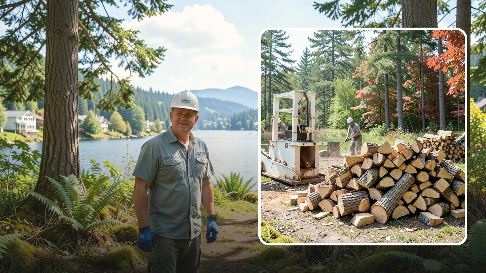 Firewood Processing in Milton, King County, WA - Complete firewood processing that takes your logs from bucking through splitting and stacking.