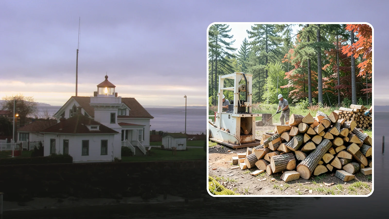 Firewood Processing in Mukilteo, Snohomish County, WA - Complete firewood processing that takes your logs from bucking through splitting and stacking.