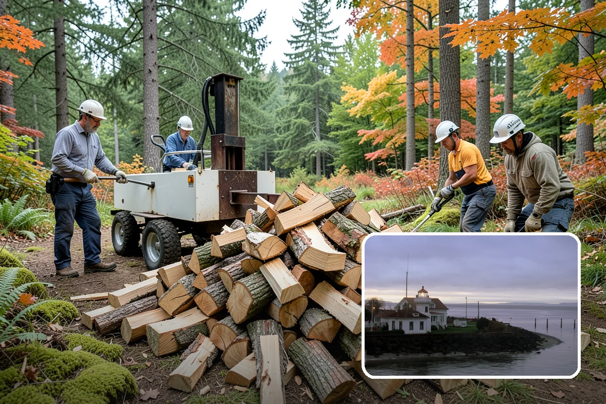 Firewood Processing in Mukilteo, Snohomish County, WA - End-to-end service from log to stack