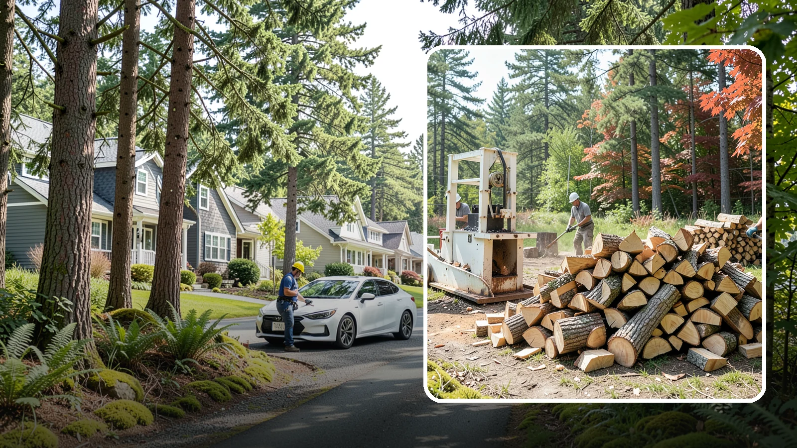 Firewood Processing in Normandy Park, King County, WA - Complete firewood processing that takes your logs from bucking through splitting and stacking.