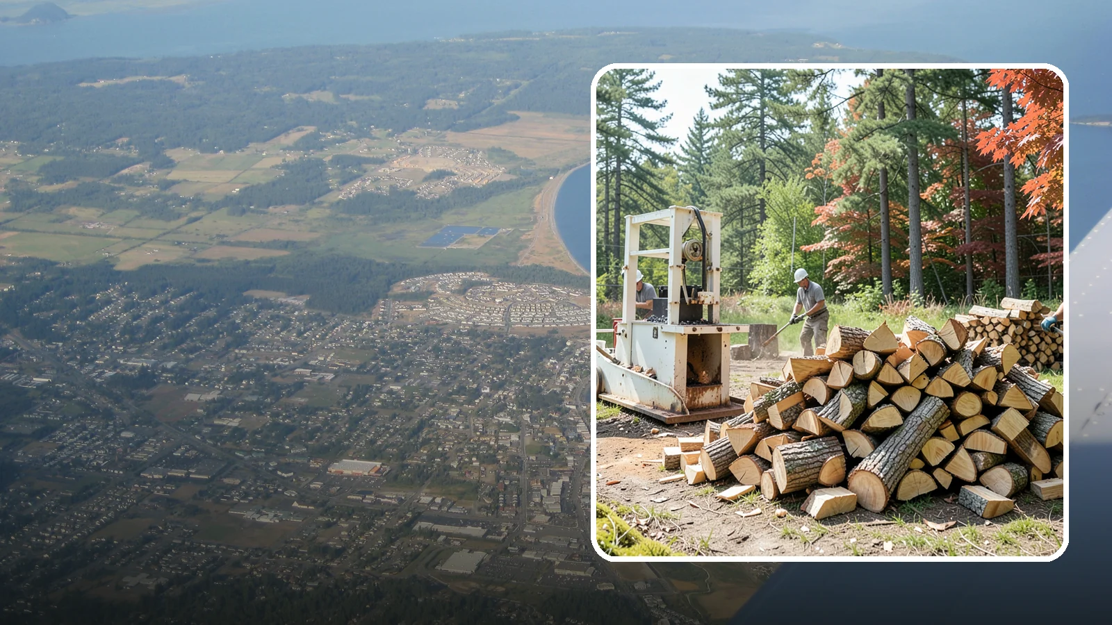 Firewood Processing in Oak Harbor, Island County, WA - Complete firewood processing that takes your logs from bucking through splitting and stacking.