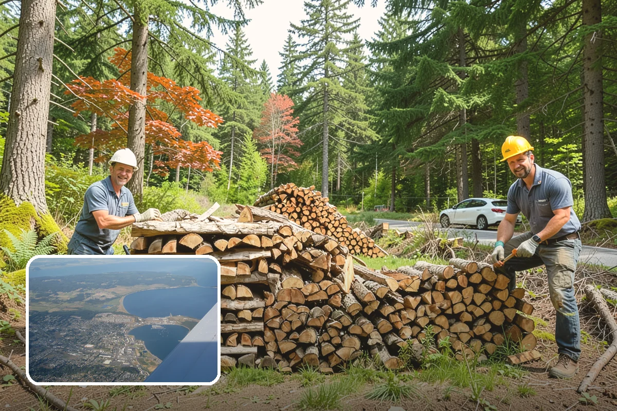 Firewood Processing in Oak Harbor, Island County, WA - End-to-end service from log to stack