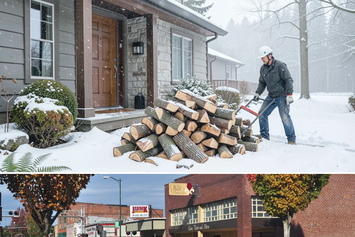 Firewood Processing in Puyallup, Pierce County, WA - Processing in the dry months lets the finished stack season fully before winter burning.