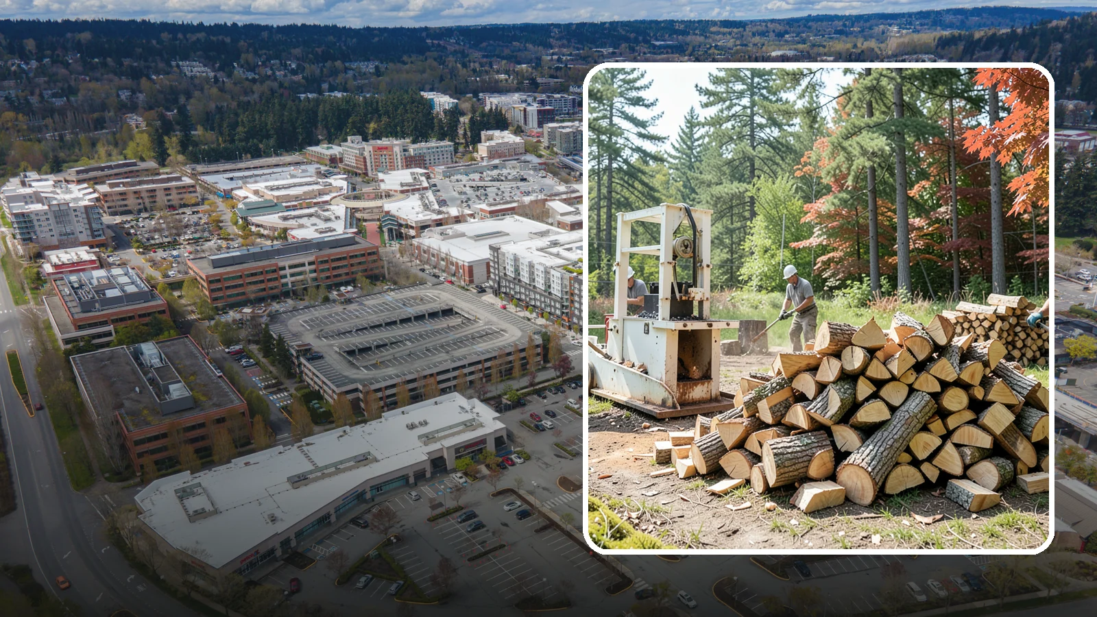 Firewood Processing in Redmond, King County, WA - Complete firewood processing that takes your logs from bucking through splitting and stacking.