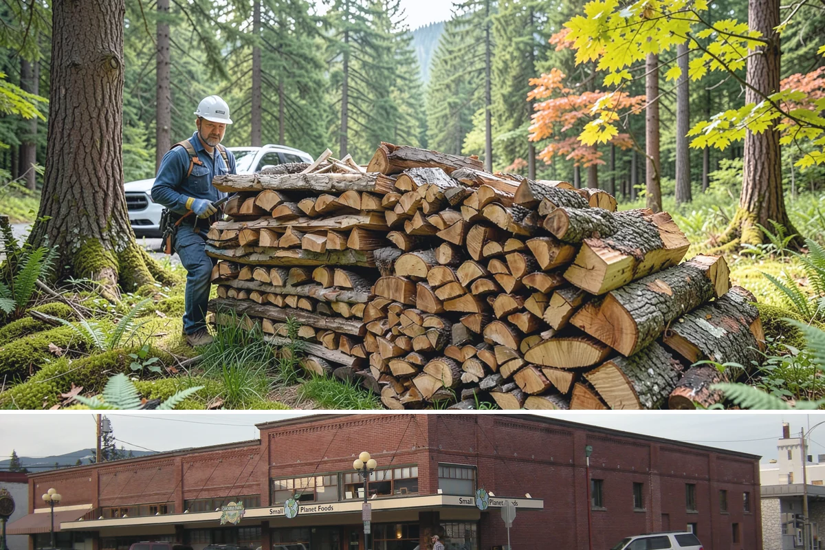 Firewood Processing in Sedro-Woolley, Skagit County, WA - Processing in the dry months lets the finished stack season fully before winter burning.