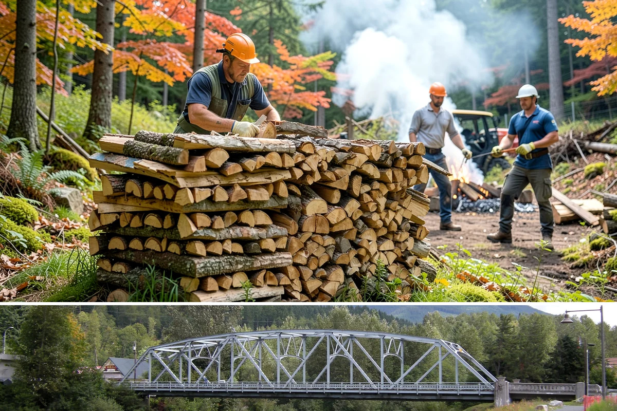 Firewood Processing in Skykomish, King County, WA - Processing in the dry months lets the finished stack season fully before winter burning.