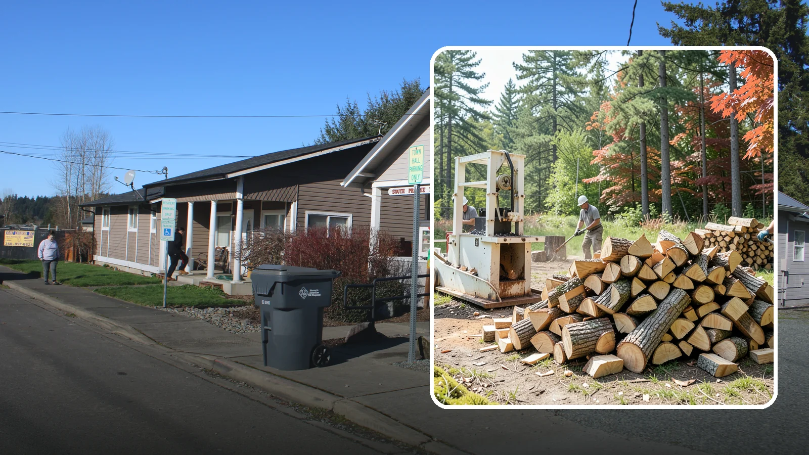 Firewood Processing in South Prairie, Pierce County, WA - Complete firewood processing that takes your logs from bucking through splitting and stacking.