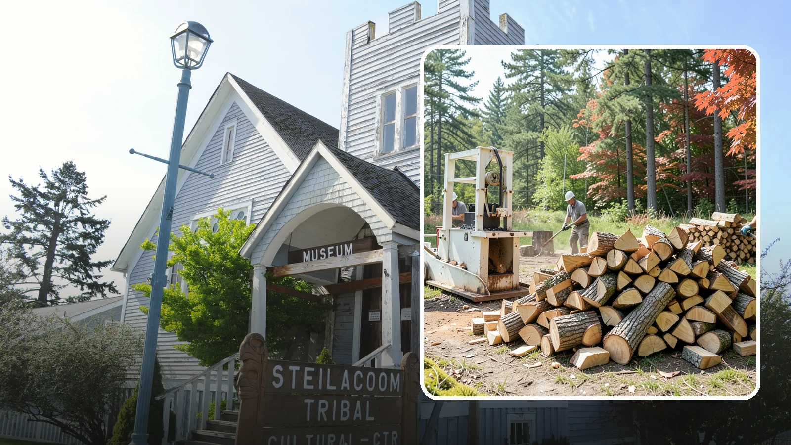 Firewood Processing in Steilacoom, Pierce County, WA - Complete firewood processing that takes your logs from bucking through splitting and stacking.