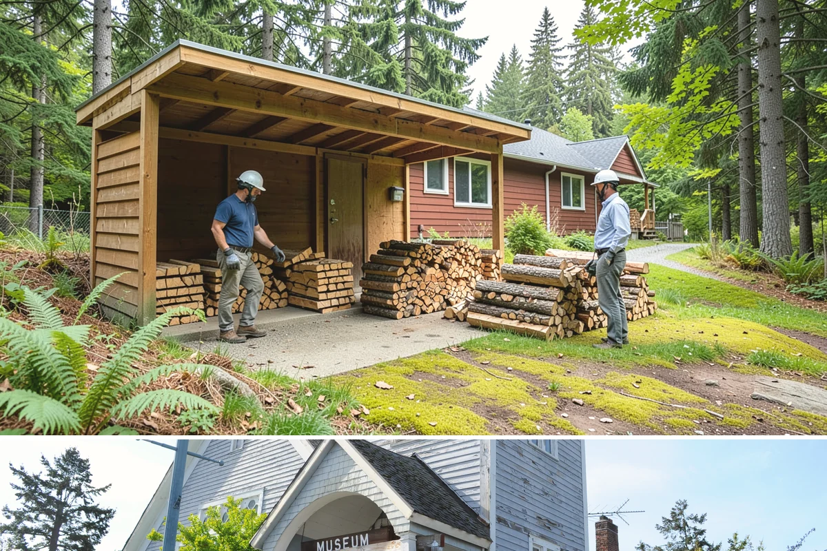 Firewood Processing in Steilacoom, Pierce County, WA - Processing in the dry months lets the finished stack season fully before winter burning.