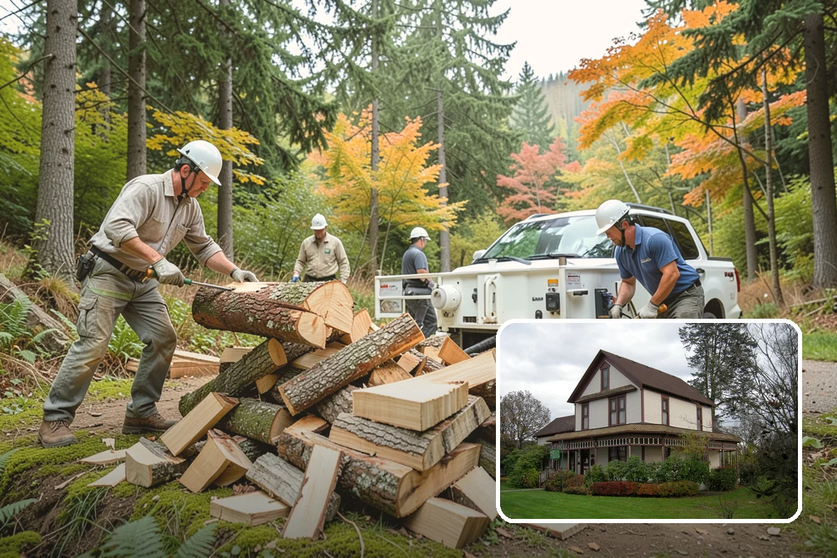 Firewood Processing in Sumner, Pierce County, WA - End-to-end service from log to stack