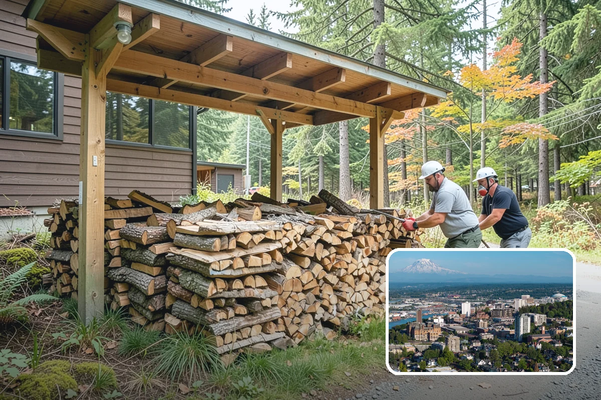 Firewood Processing in Tacoma, Pierce County, WA - End-to-end service from log to stack