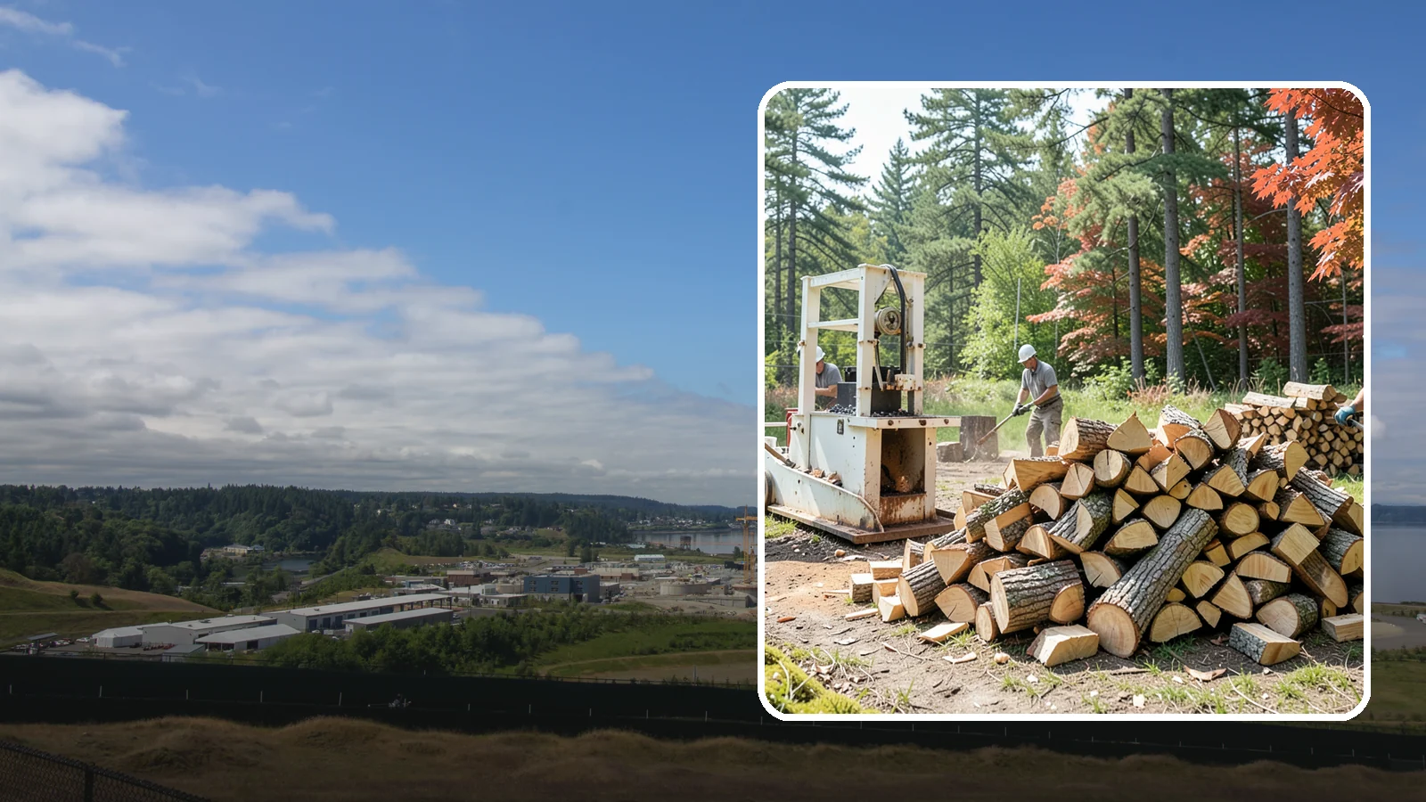Firewood Processing in University Place, Pierce County, WA - Complete firewood processing that takes your logs from bucking through splitting and stacking.
