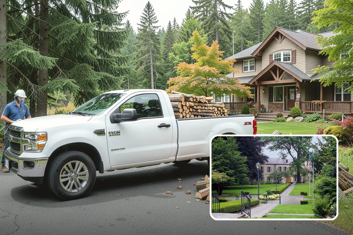 Firewood Processing in Woodinville, King County, WA - End-to-end service from log to stack