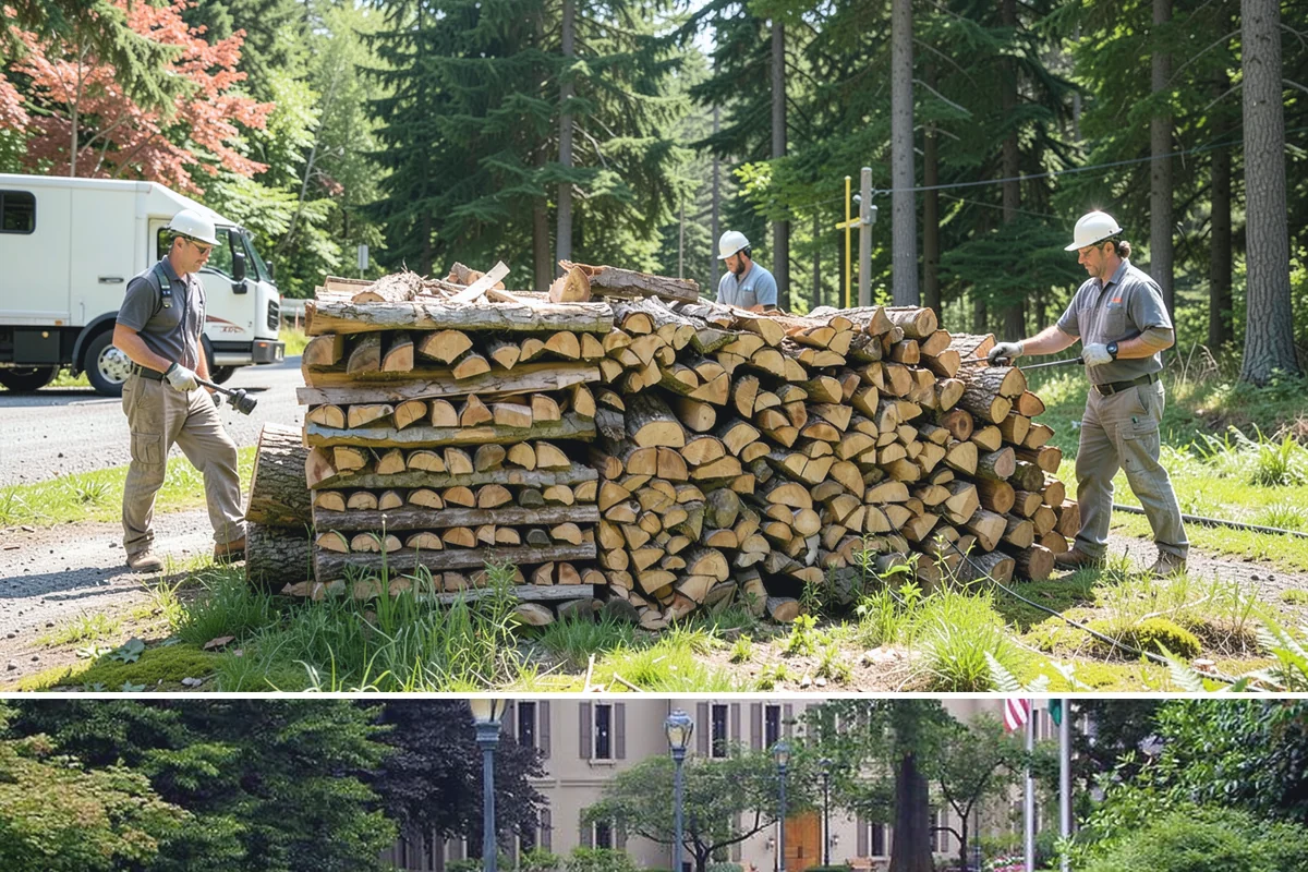 Firewood Processing in Woodinville, King County, WA - Processing in the dry months lets the finished stack season fully before winter burning.