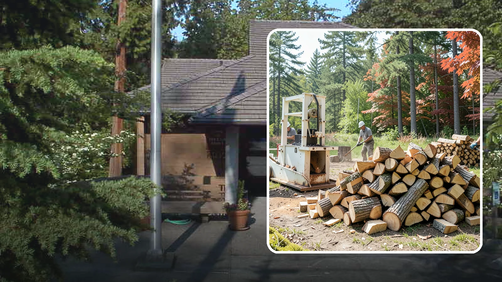 Firewood Processing in Yarrow Point, King County, WA - Complete firewood processing that takes your logs from bucking through splitting and stacking.