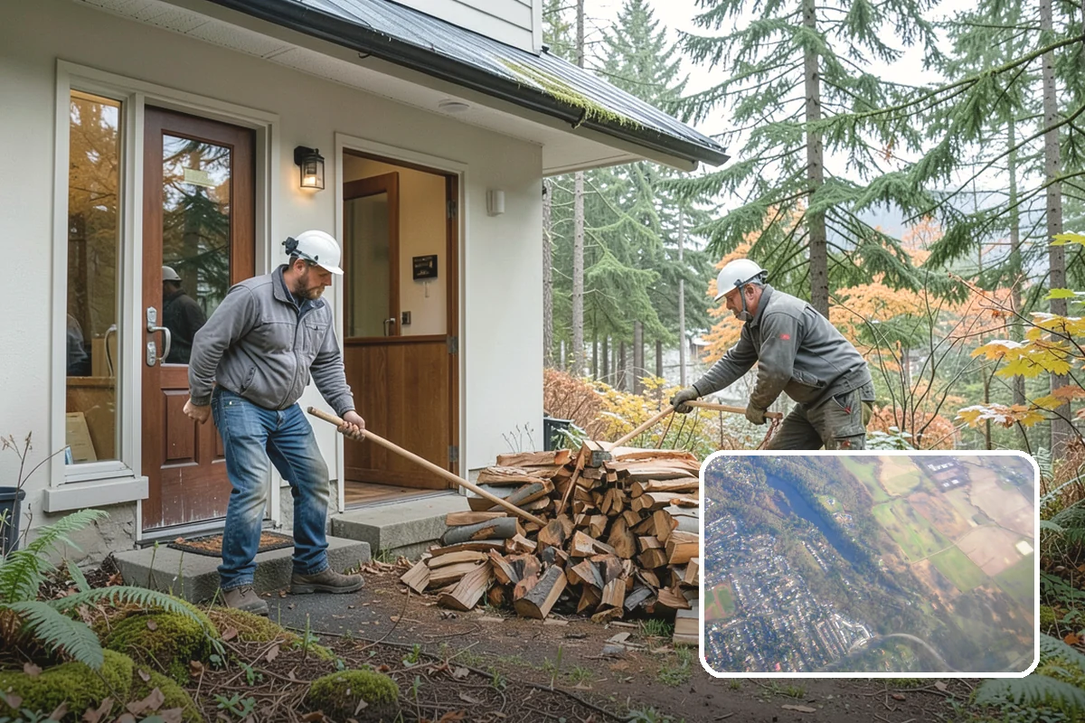 Firewood Processor Service in Algona, King County, WA - Bucks and splits in a single continuous pass