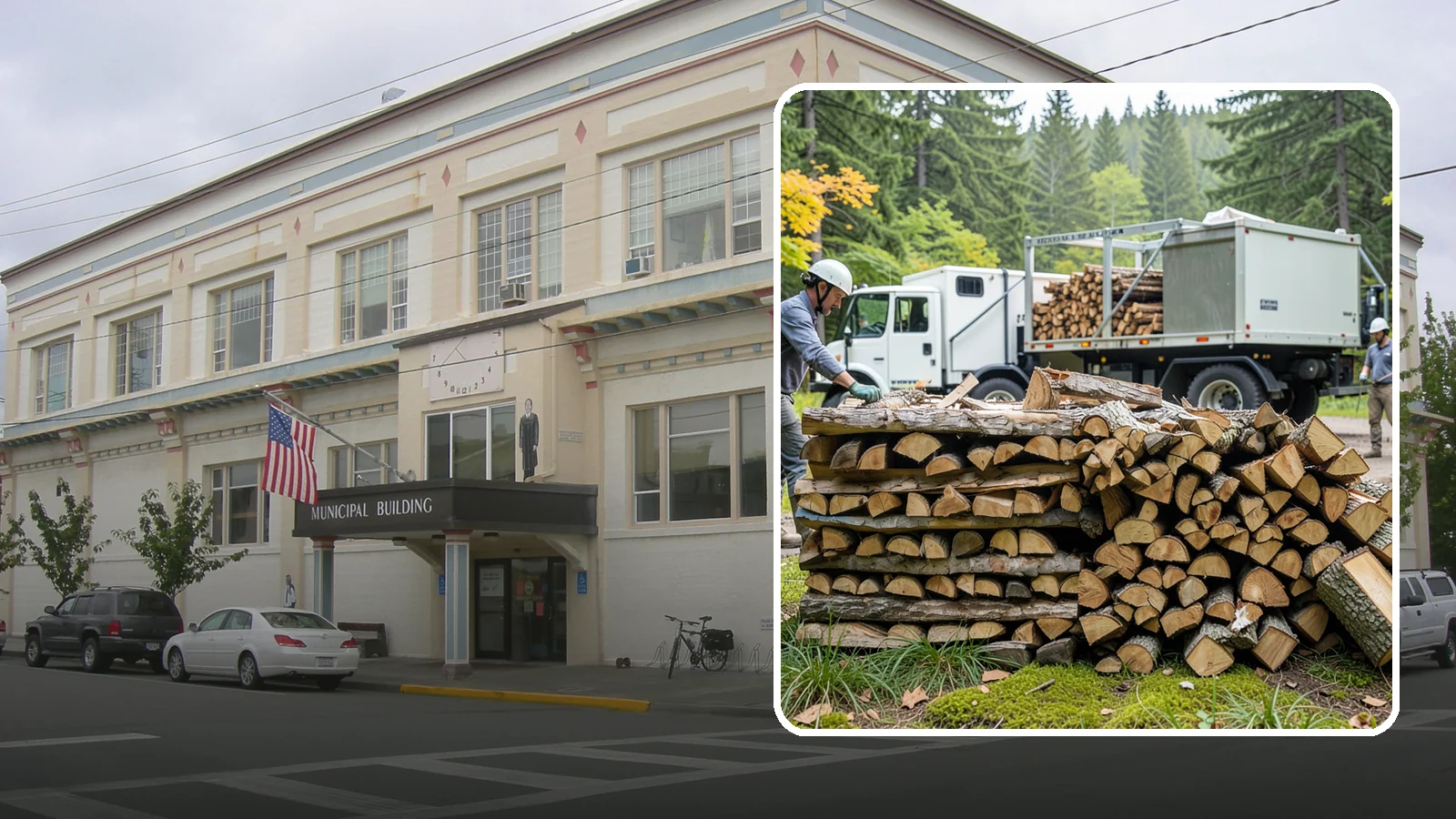 Firewood Processor Service in Anacortes, Skagit County, WA - We run a firewood processor that bucks and splits your logs in one continuous, high-volume operation.