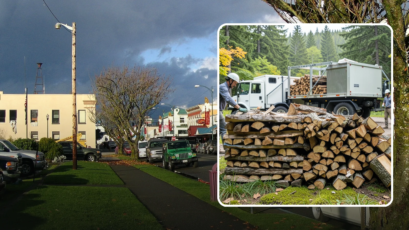 Firewood Processor Service in Arlington, Snohomish County, WA - We run a firewood processor that bucks and splits your logs in one continuous, high-volume operation.