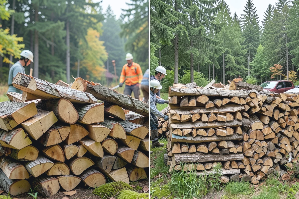 Firewood Processor Service in Auburn, King County, WA - Assess the log volume and set length and split size