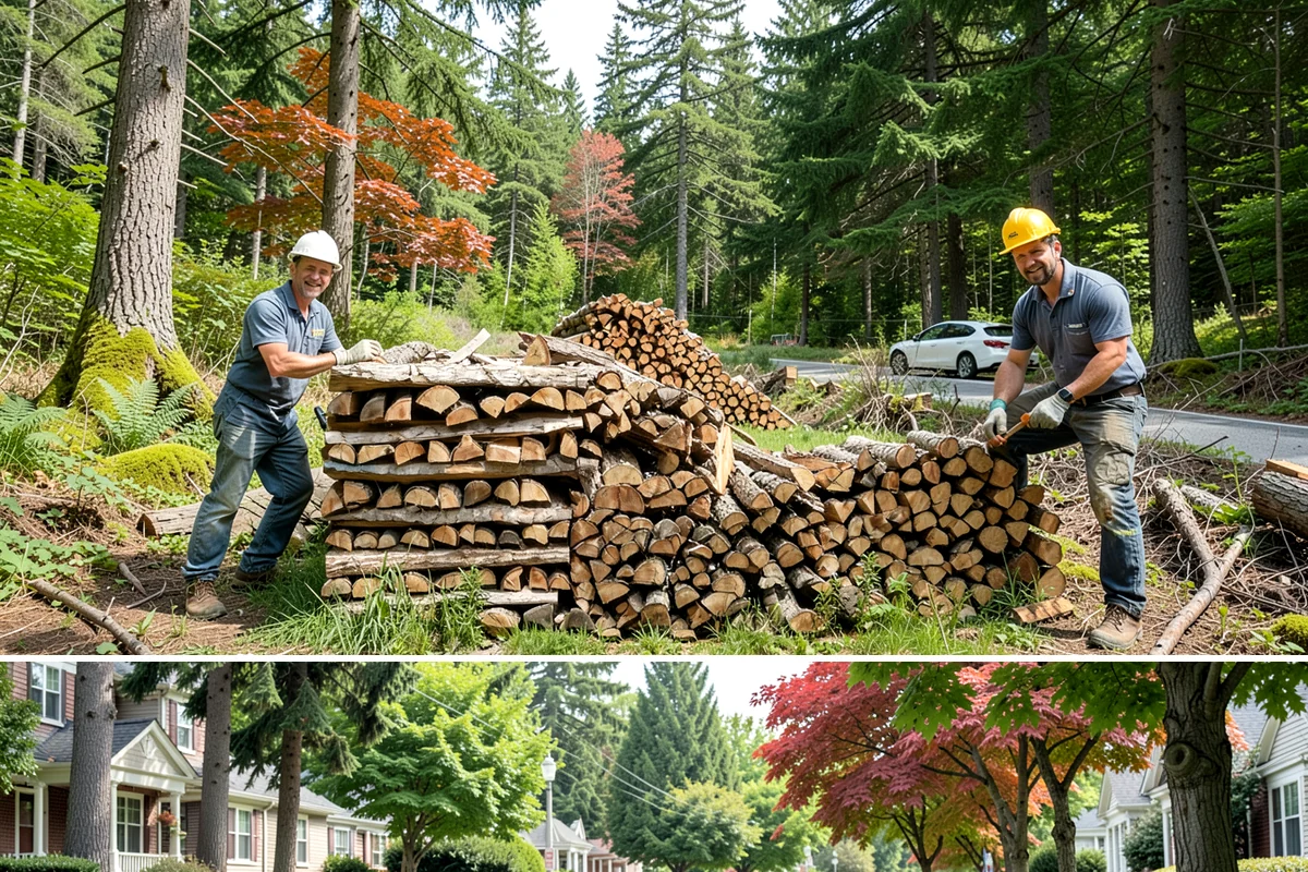 Firewood Processor Service in Beaux Arts Village, King County, WA - Best for fall and winter bulk processing or clearing large volumes of downed wood after major storms.