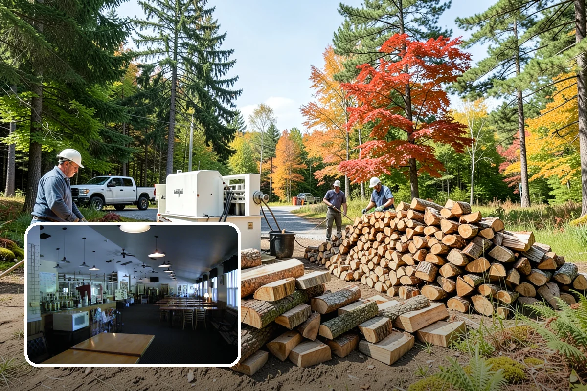 Firewood Processor Service in Black Diamond, King County, WA - Bucks and splits in a single continuous pass