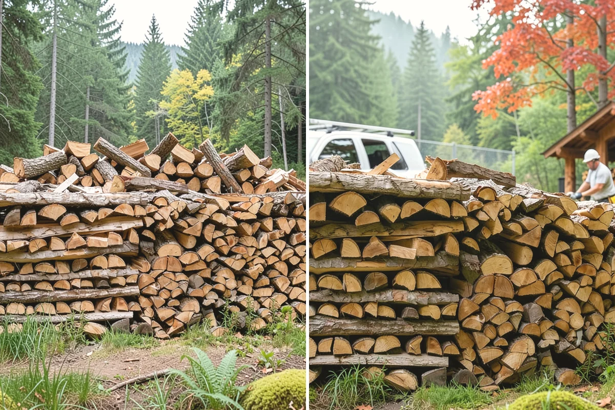 Firewood Processor Service in Black Diamond, King County, WA - Assess the log volume and set length and split size