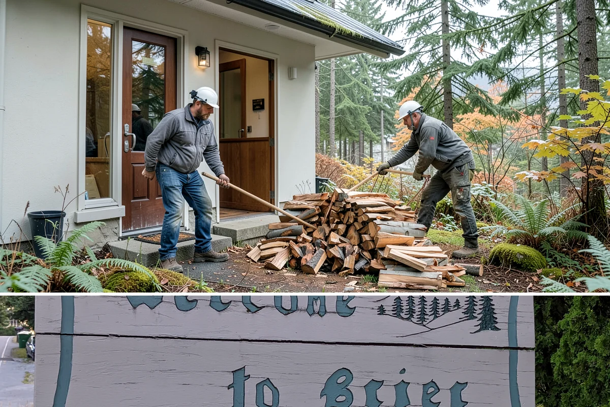 Firewood Processor Service in Brier, Snohomish County, WA - Best for fall and winter bulk processing or clearing large volumes of downed wood after major storms.