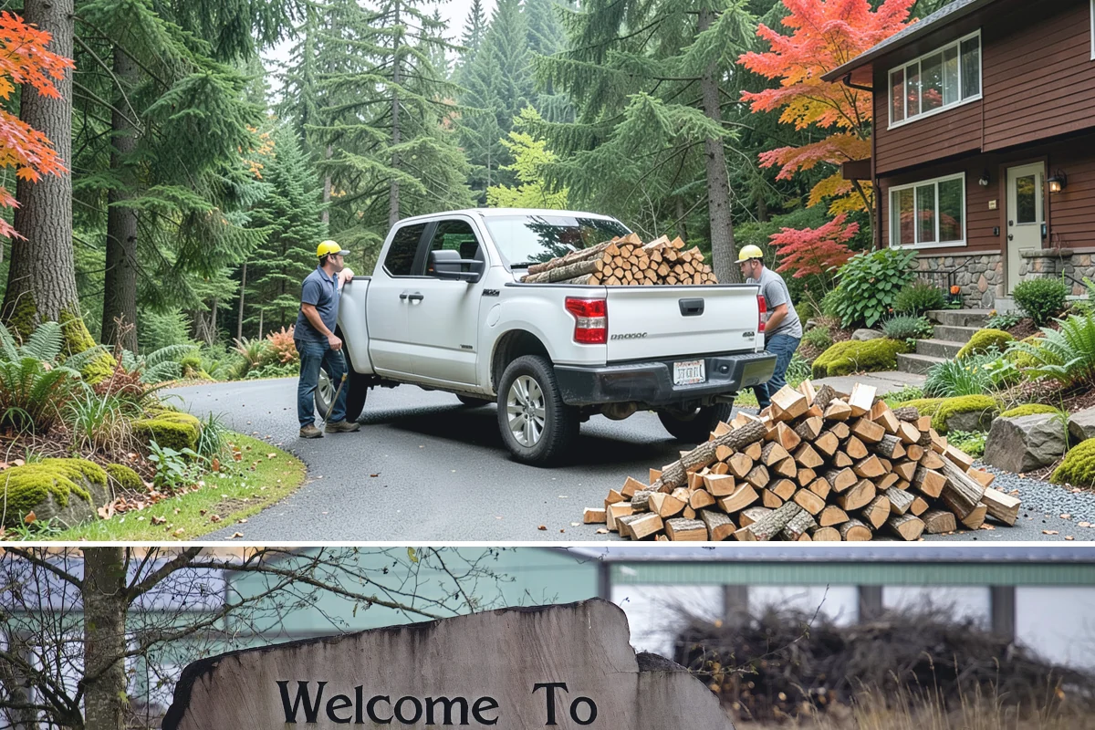 Firewood Processor Service in Buckley, Pierce County, WA - Best for fall and winter bulk processing or clearing large volumes of downed wood after major storms.