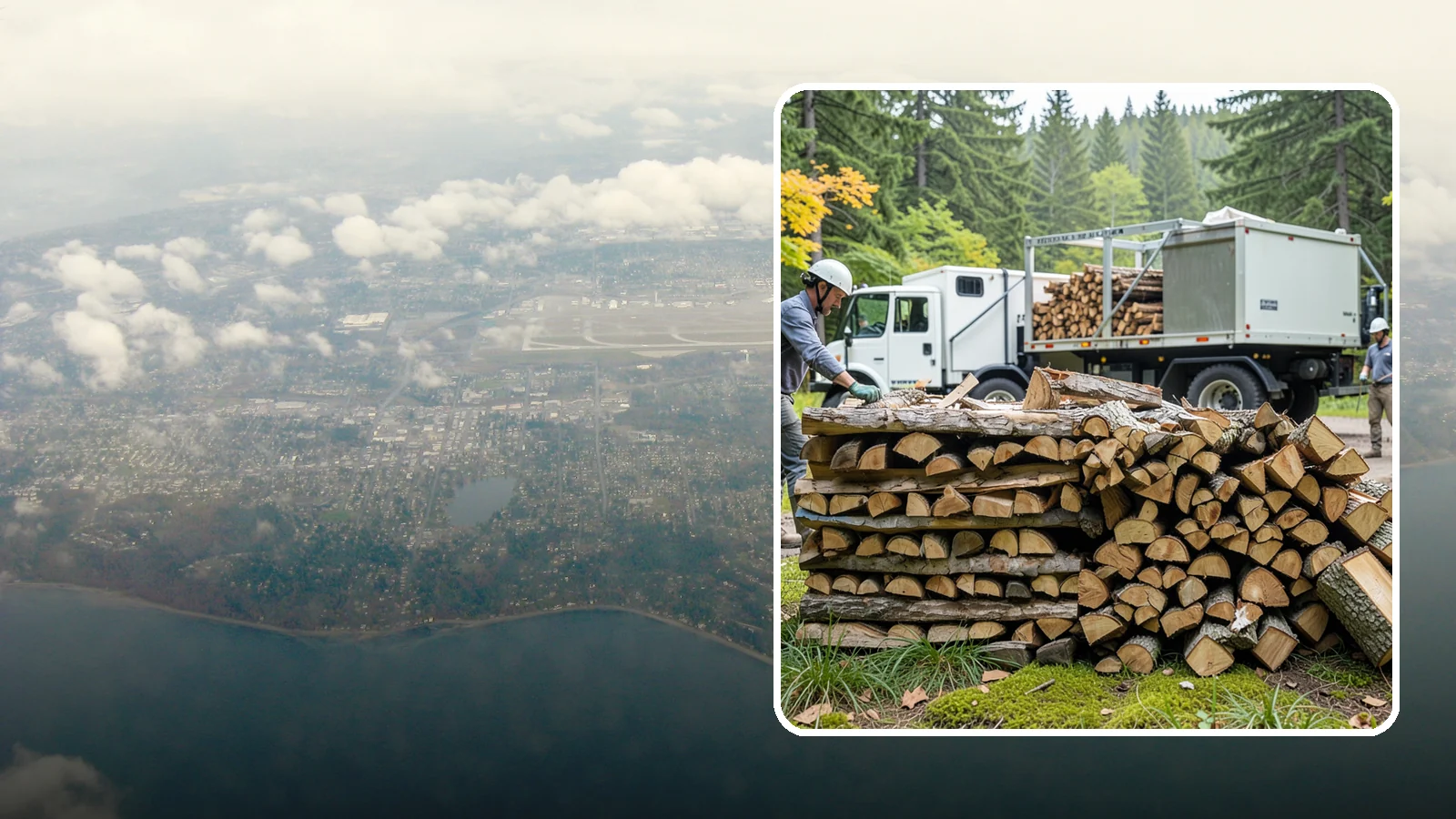 Firewood Processor Service in Burien, King County, WA - We run a firewood processor that bucks and splits your logs in one continuous, high-volume operation.