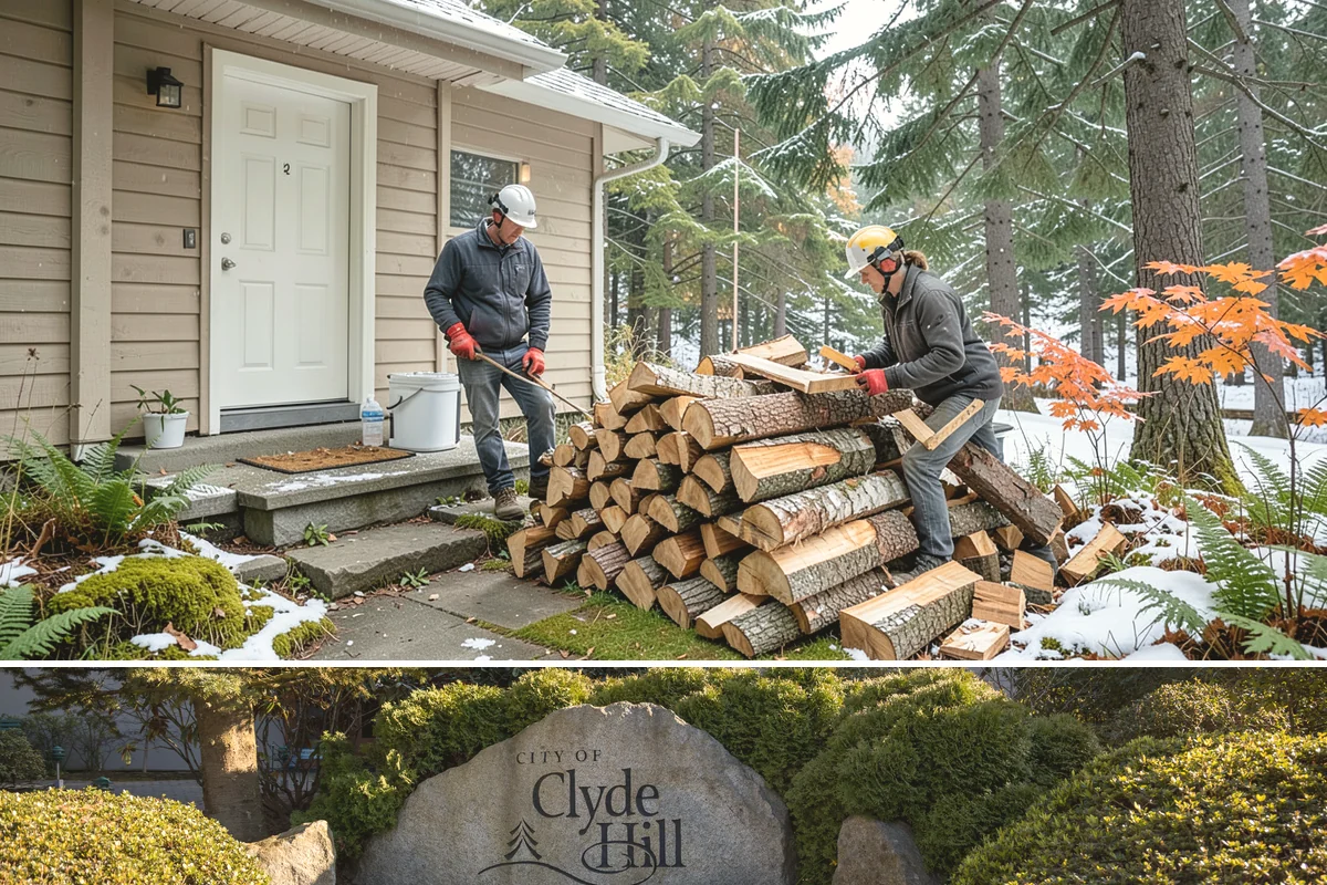 Firewood Processor Service in Clyde Hill, King County, WA - Best for fall and winter bulk processing or clearing large volumes of downed wood after major storms.
