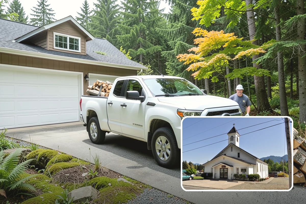 Firewood Processor Service in Concrete, Skagit County, WA - Bucks and splits in a single continuous pass