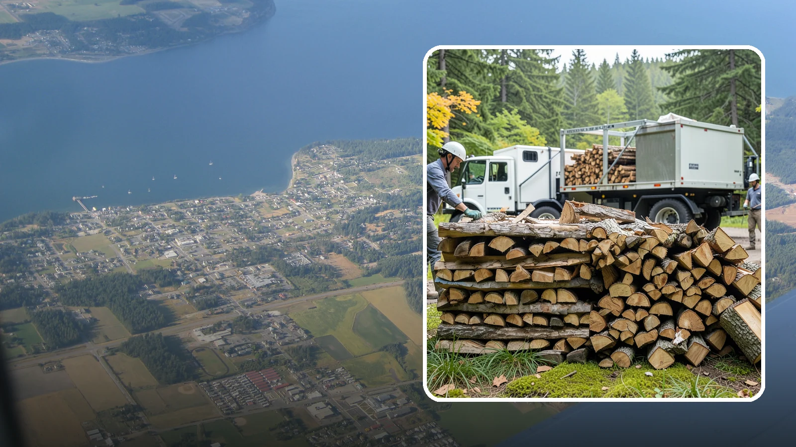 Firewood Processor Service in Coupeville, Island County, WA - We run a firewood processor that bucks and splits your logs in one continuous, high-volume operation.