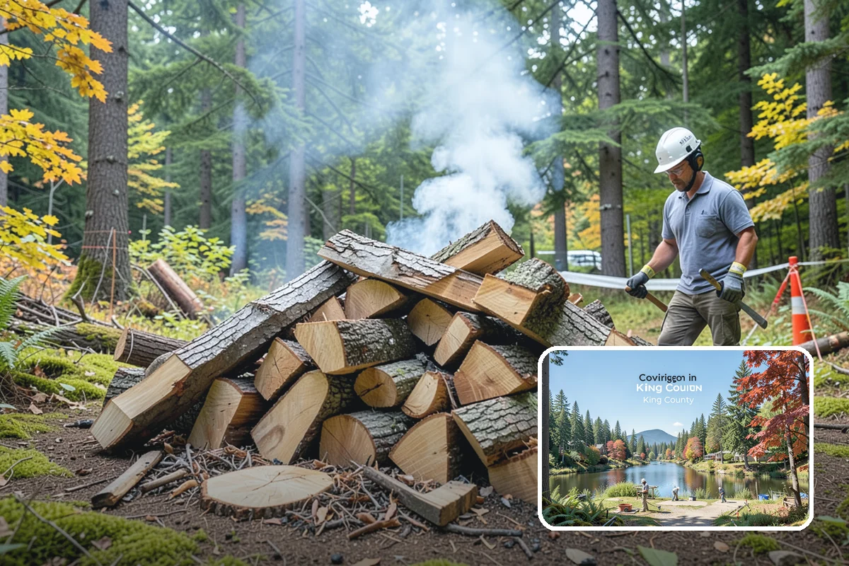 Firewood Processor Service in Covington, King County, WA - Bucks and splits in a single continuous pass